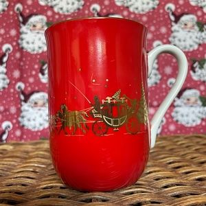 Vintage OTAGIRI Christmas Mug | Gibson Greeting Card Design | Red and Gold